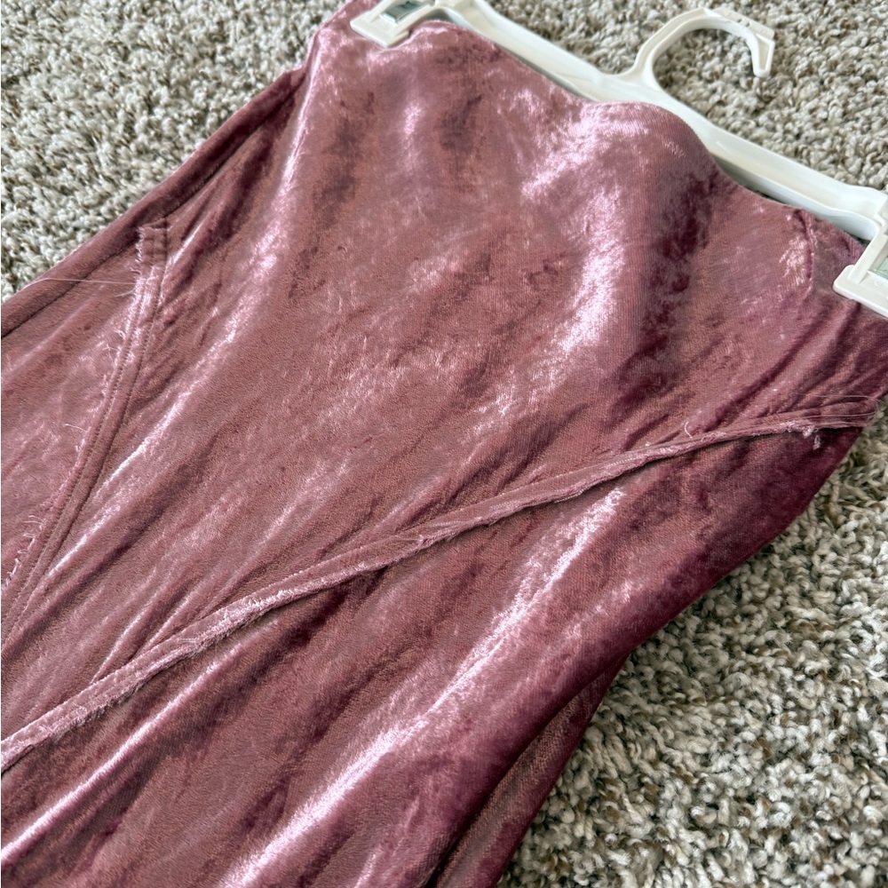 Free People Velvet Pink Skirt